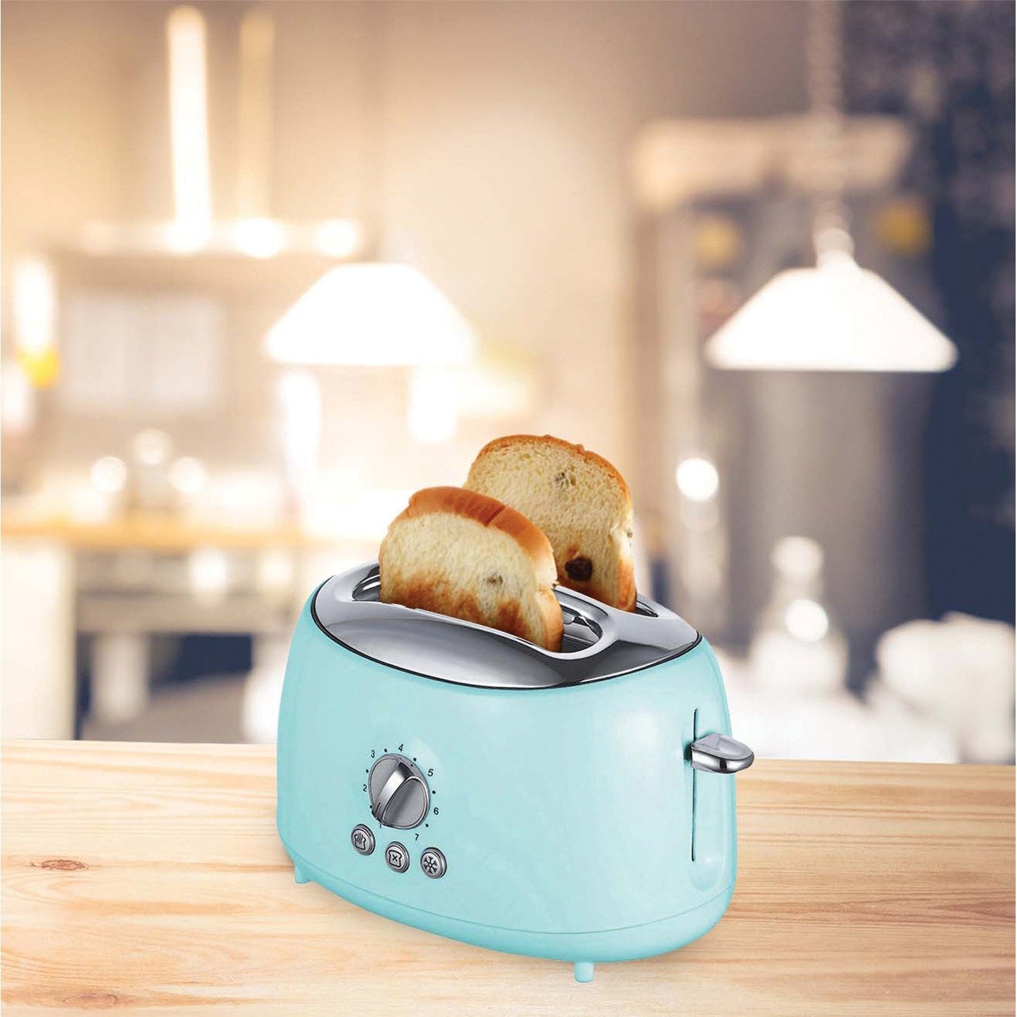 BRENTWOOD TS-270BL 2 Slice X-Wide Toaster (Blue)