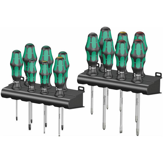 Wera 05105630001 Kraftform Screwdriver Set with Racks (16-Piece Set)