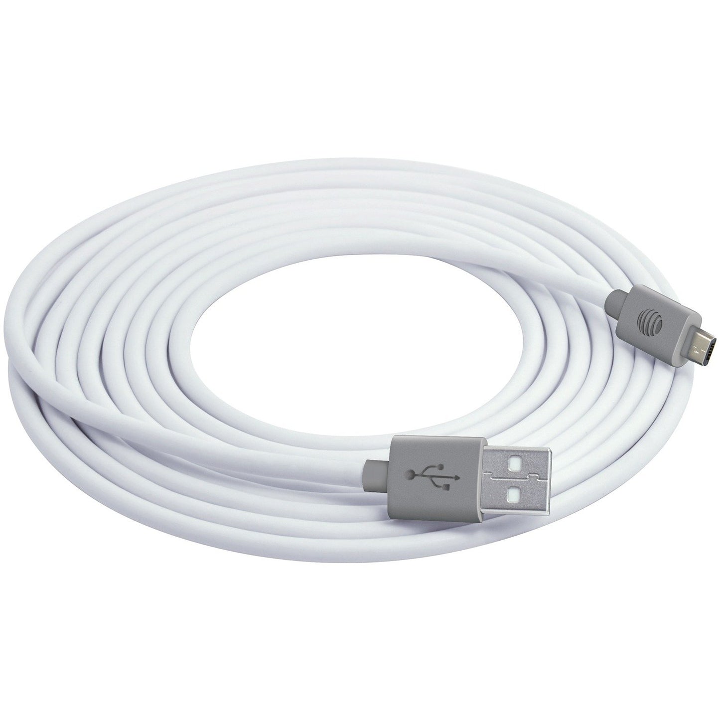 AT&T MC10-WHT Charge & Sync USB to Micro USB Cable, 10ft (White)