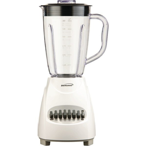 Brentwood Appl. JB-220W 12-Speed Blender w/Plastic Jar (White)