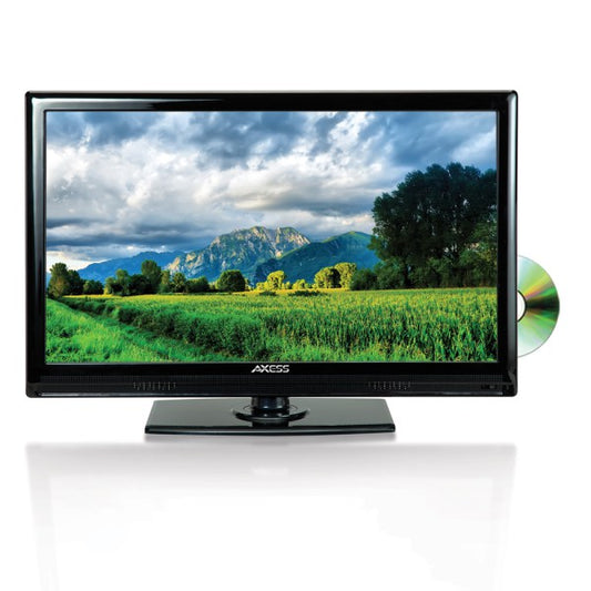 Axess TVD180115 15.6 Inch LED Full HDTV AC DC TV DVD Player HDMI SD USB Inputs