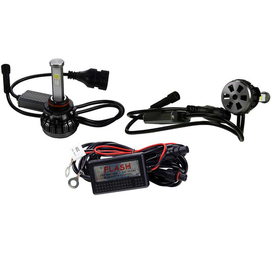 MaxPower 9004 / 9007  RGB 6000K LED Headlights Controlled By Smart Phone