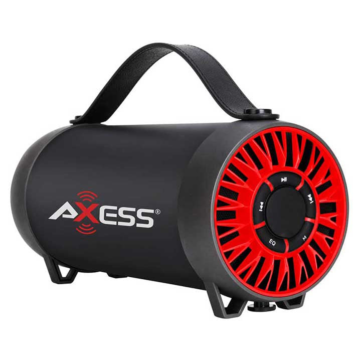 AXESS SPBT1056RD Portable Bluetooth Speaker w/USB FM AUX Rechargeable Battery