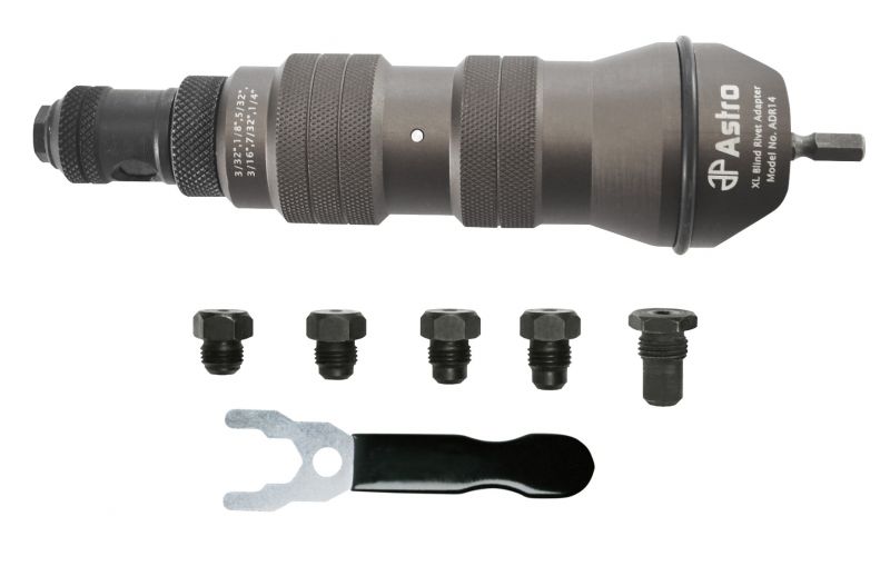 Astro Tool ADR14 XL Blind Rivet Adapter Kit 1/4In Capacity