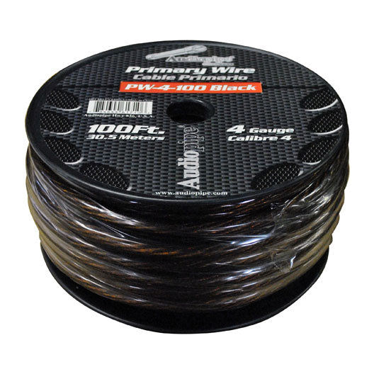 Audiopipe PW4100-B 100 Ft. 4 Gauge Primary Power Cable (Black)