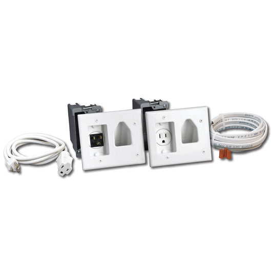 Datacomm Electronics 50-3323-WH-KIT Flat Panel TV Cable Organizer Kit