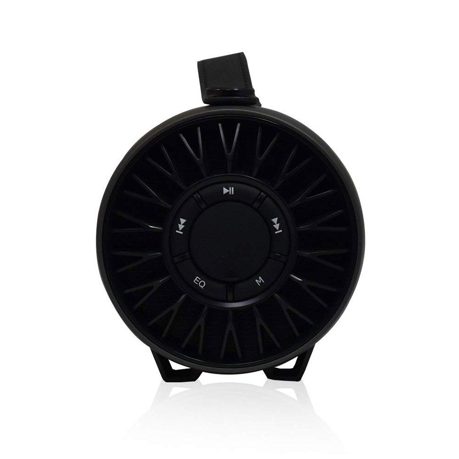 AXESS SPBT1059BK Outdoor Bluetooth Speaker w/FM Recharge Batt w/ Subwoofer Black