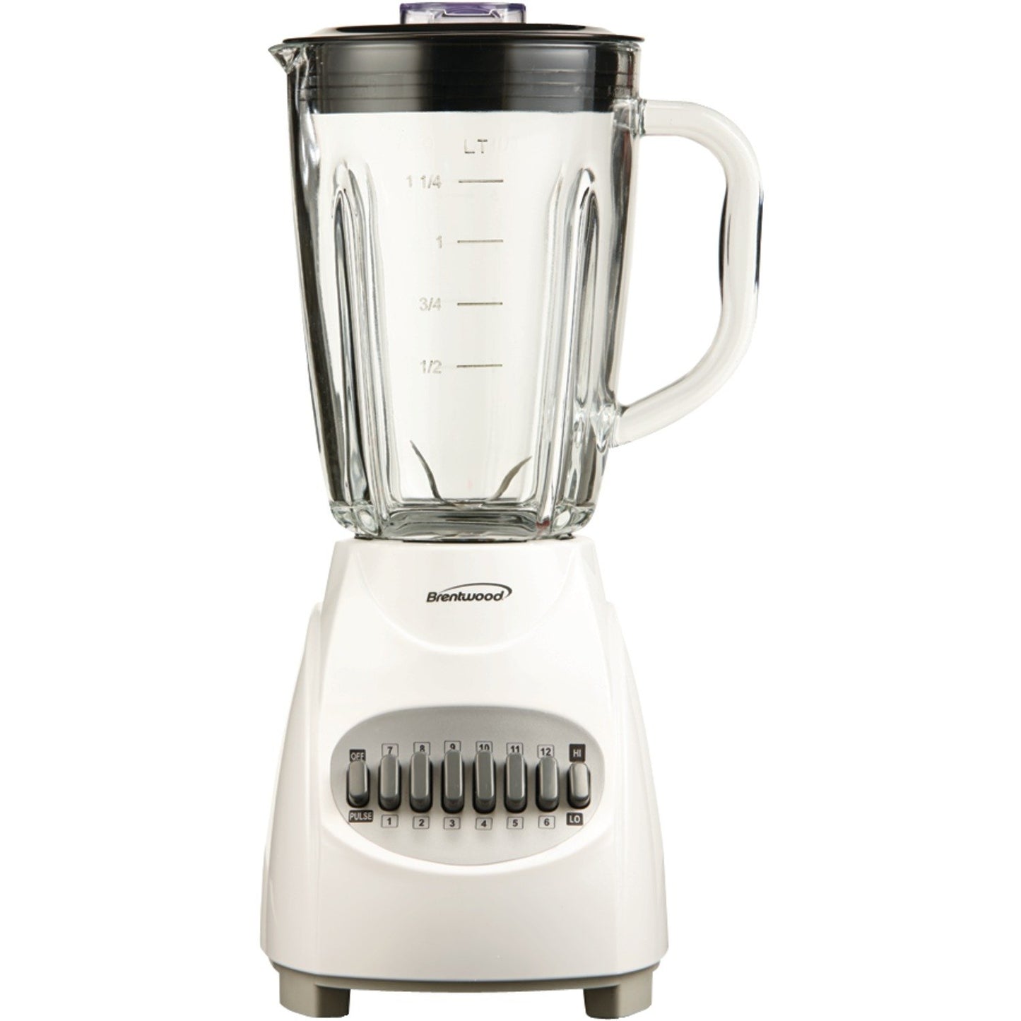 Brentwood Appl. JB-920W 42oz 12-Speed + Pulse Electric Blender w/Glass Jar