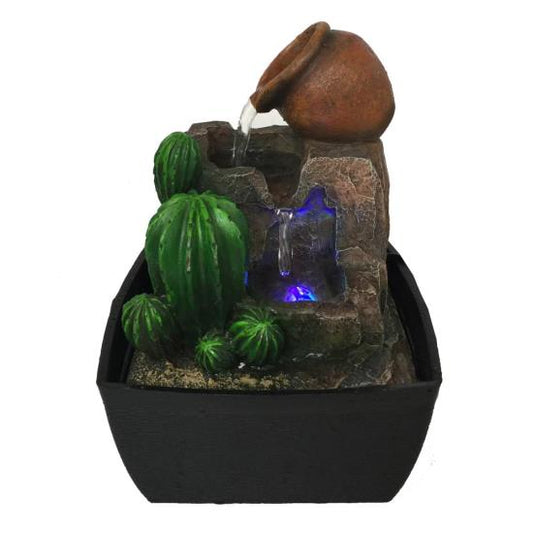 SereneLife SLTWF52LED 3-Tier Waterfall Electric Fountain Indoor Outdoor Decor