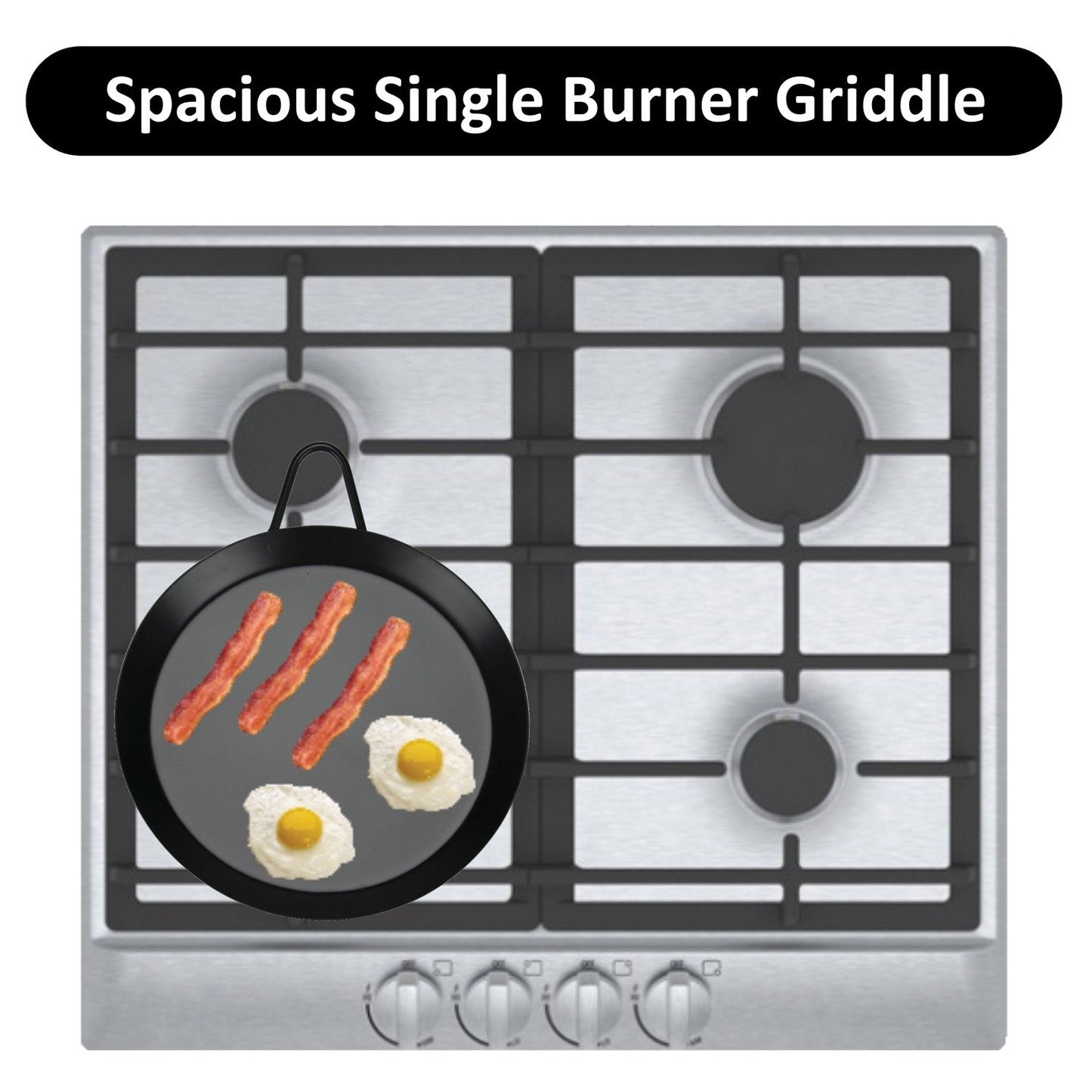 Brentwood Appl. BCM-24 Carbon Steel Non-Stick Round Comal Griddle (9.5")