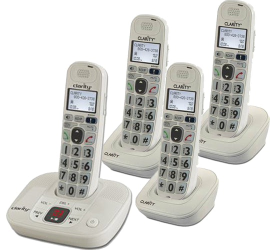 Clarity D712C3 DECT 6.0 Amp. Phone w/Answering Machine & 3 Expandable Handsets