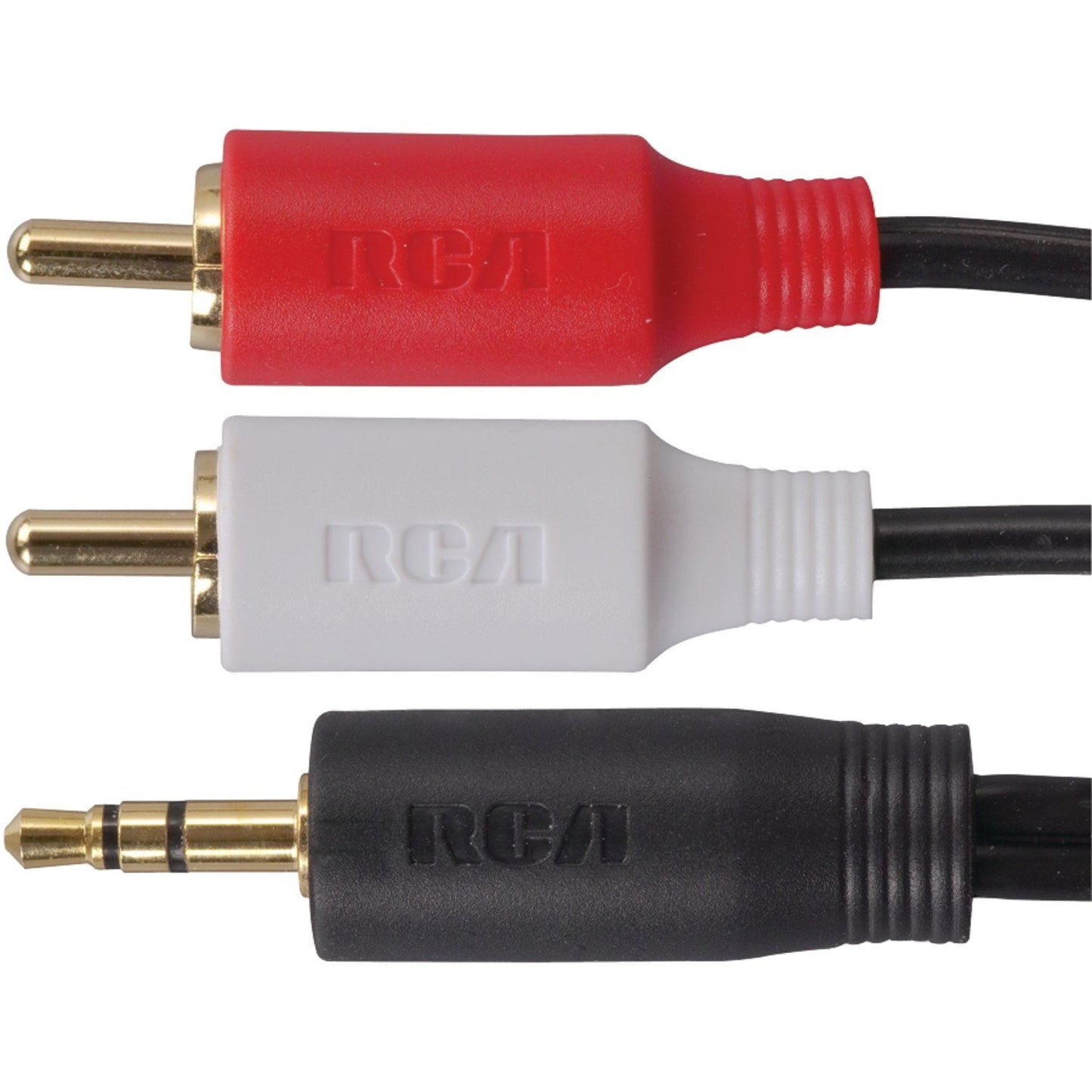 RCA AH205R MP3 3.5mm to 2 RCA Plugs Y-Adapter, 3ft