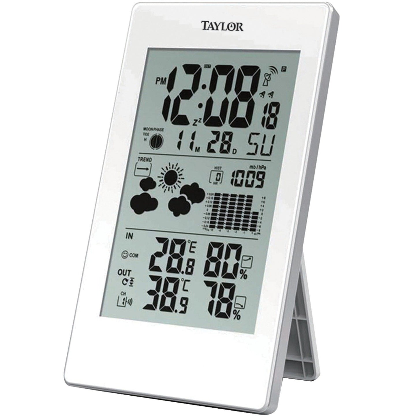 Taylor Precision Products 1735 Weather Forecaster w/Barometer & Alarm Clock