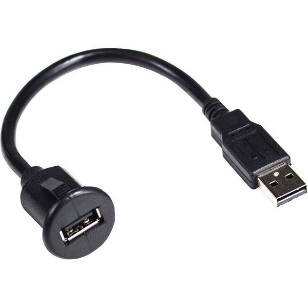 PAC USBDMA1 Short USB Dash Mount Adaptor Cable Type A Male to Type A Female
