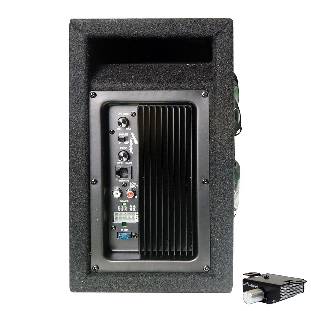 Audiopipe APMINIB800A Single 8" Amplified Ported Bass Enclosure 800 Watts
