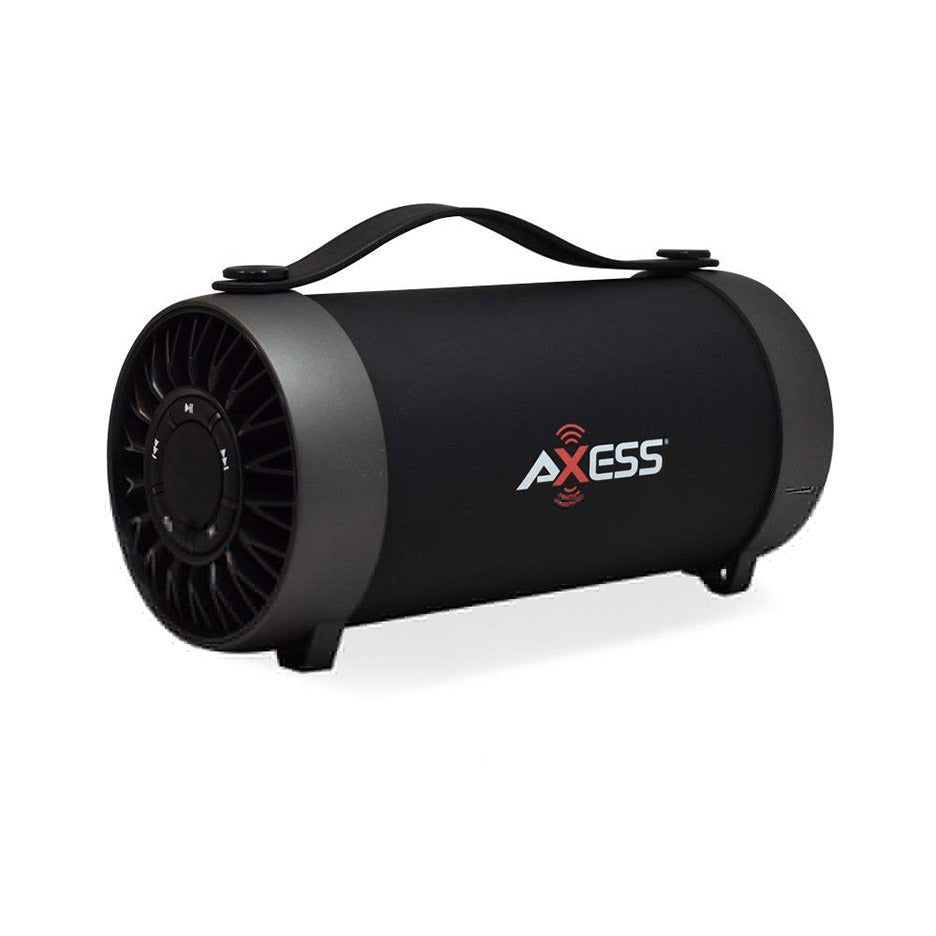 AXESS SPBT1059BK Outdoor Bluetooth Speaker w/FM Recharge Batt w/ Subwoofer Black