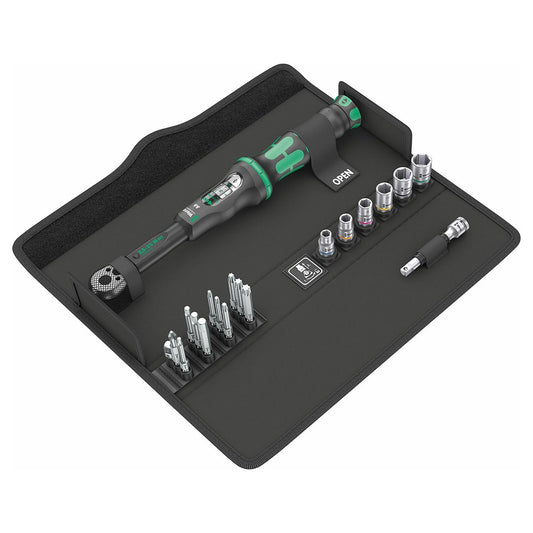 Wera 05130110001 Click-Torque 1/4 Reversible Bit Wrench & Bit Set (20 Piece Set)