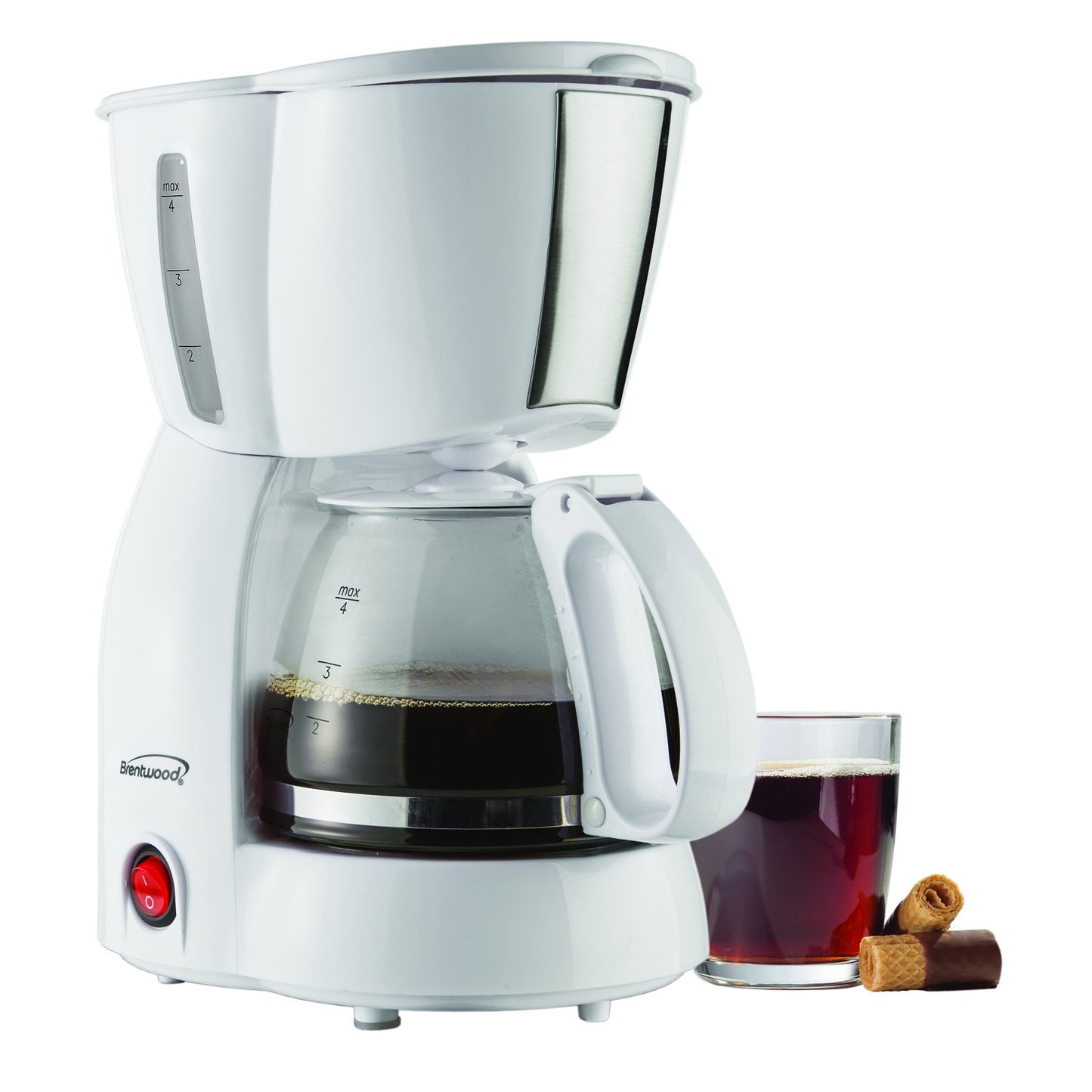 Brentwood Appliances TS-213W 4-Cup Coffee Maker (White)