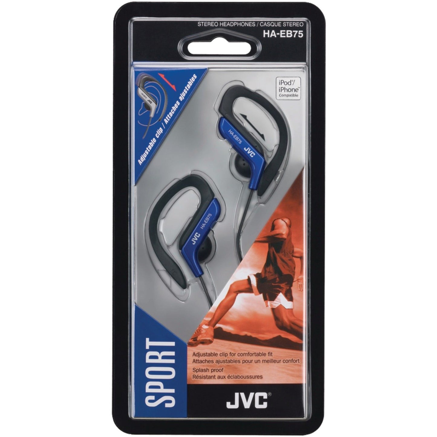 JVC HAEB75A Blue Sport Style Clip