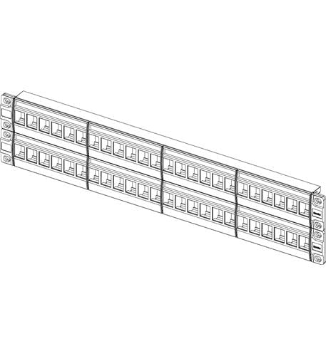 Hyperline PPBL4-19-48-RM Modular Blank Patch Panel 48 Ports 2u
