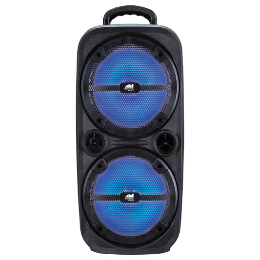 Naxa NDS-8502 Sound Pro Dual 8" 4,000W Bluetooth Wireless Speaker w/Light & Mic