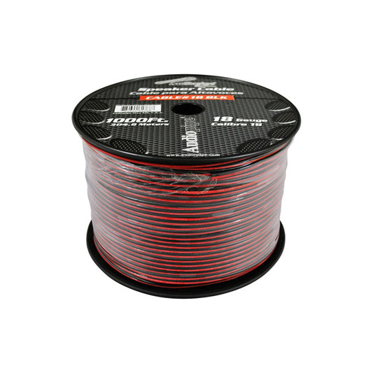 Audiopipe CABLE18BLACK Speaker Cable 18 Ga 1000 Audiopipe Red & Black