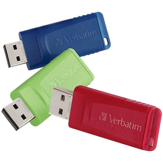 Verbatim 97002 4GB Store 'n' Go USB Flash Drives, 3 pk