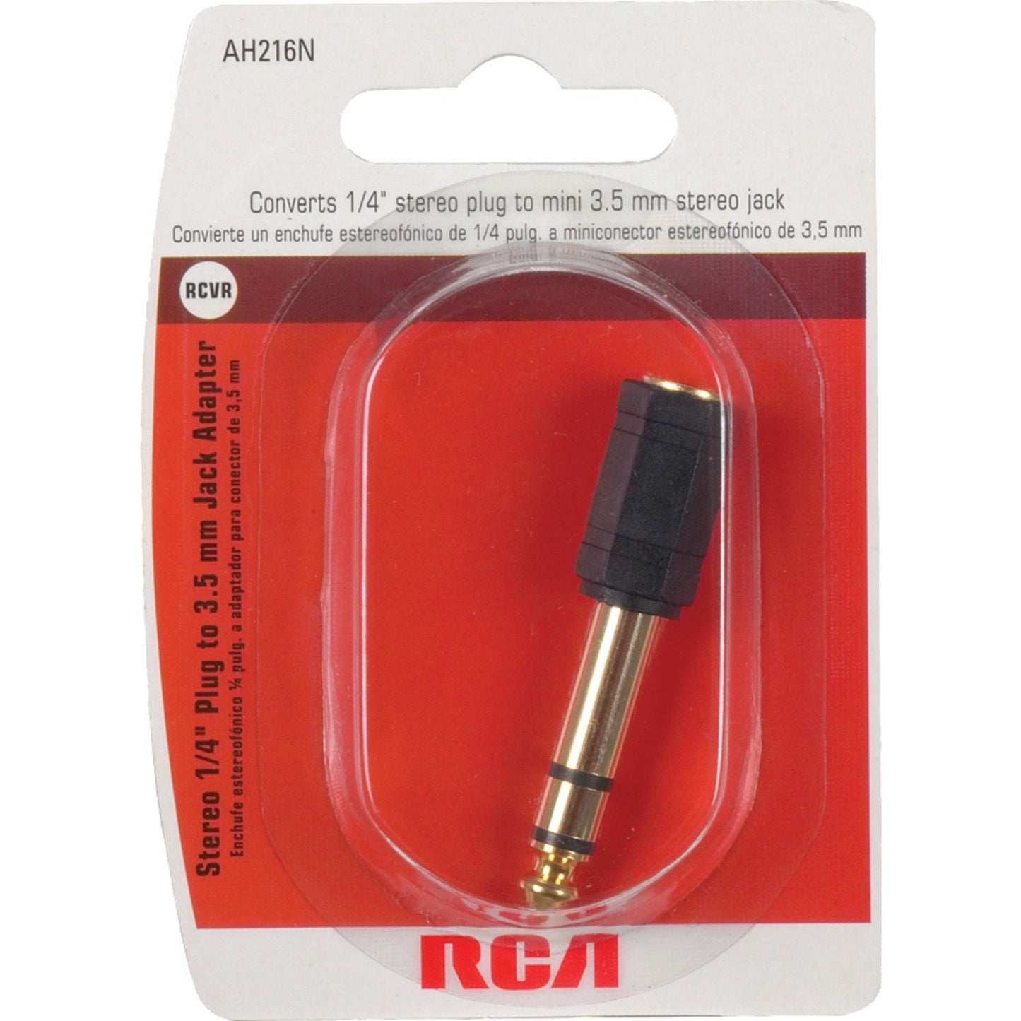 RCA AH216R 3.5mm Jack to 1/4" Plug Adapter