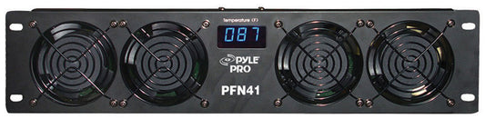 Pyle PFN41 Rack Mount 4 Cooling Fans with Display