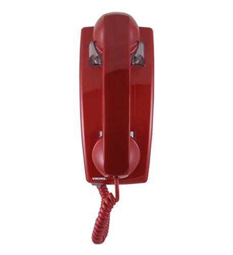 Viking electronics K-1900W-IP-RED Classic Voip Wall Phone Auto Dialer Red