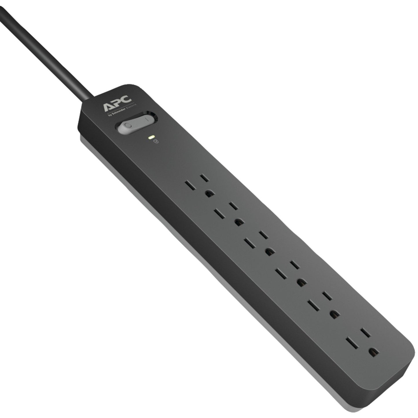 APC PE66 6-Outlet SurgeArrest® Surge Protector, 6ft Cord (Black)