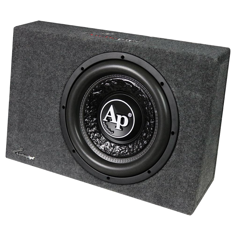 Audiopipe APSBSP12SLM 12" Sealed Bass Enclosure 800 Watts Max Single 4 Ohm