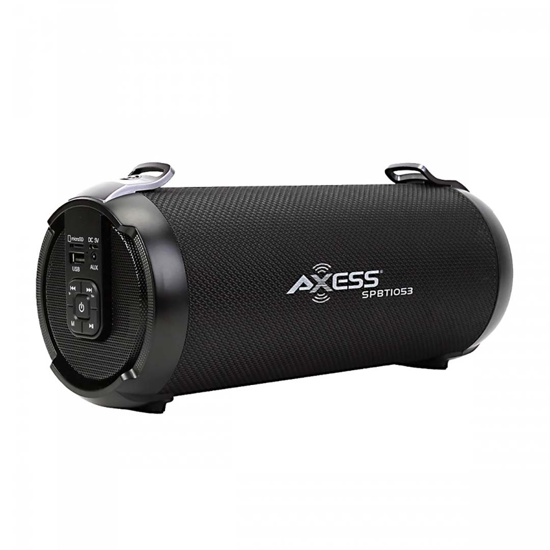 Axess SPBT1053BLACK 3" Bluetooth Portable Speaker w/LEDs & SD/USB Inputs  Black