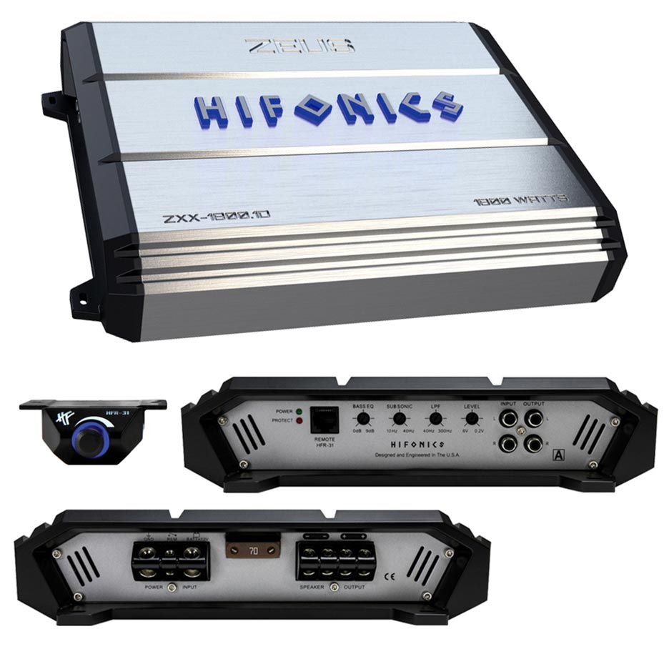 Hifonics ZXX-1800.1D 1800W Peak Zeus Series Class-D Monoblock 1-Ohm Stable Amplifier