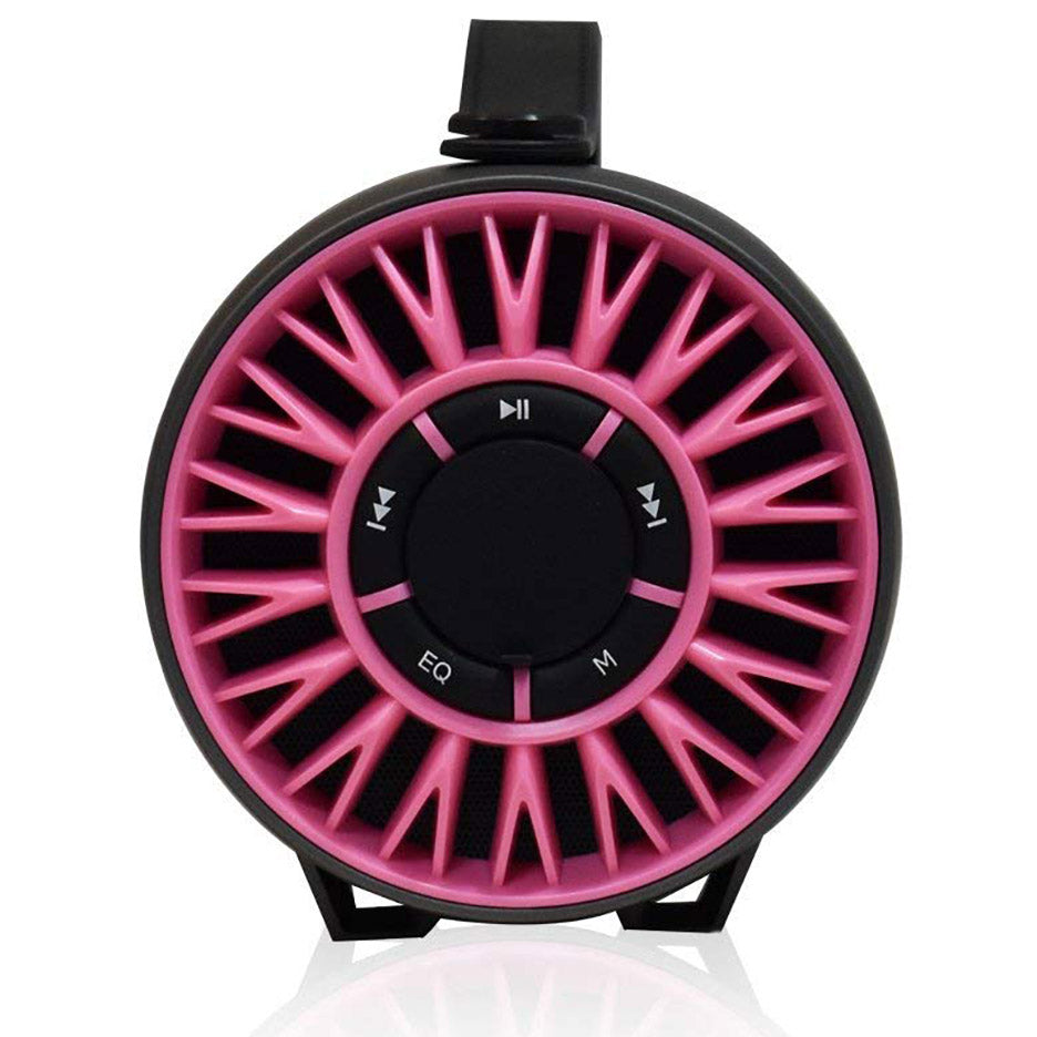 AXESS SPBT1059PK Outdoor Bluetooth Speaker w/ FM Recharge Batt w/Subwoofer Pink