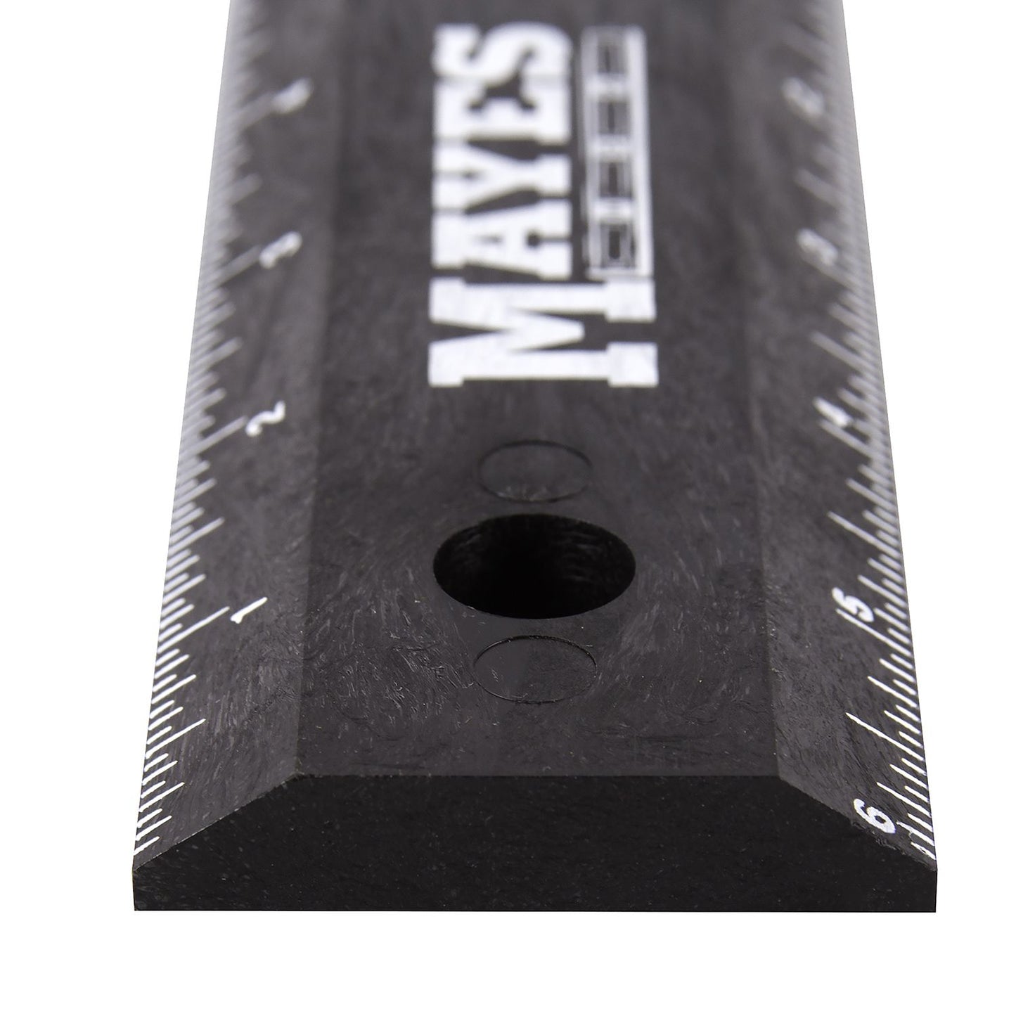 Mayes 60744 48 Inch Magnetic Poly Level Rule w/ Vials Black