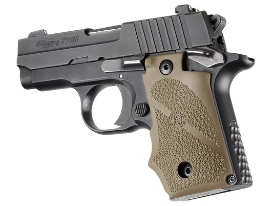 Hogue 38003 Sig Sauer P238 Rubber Grip With Finger Grooves Flat Dark Earth