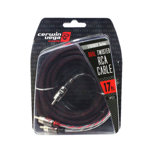 Cerwin Vega CRS3 Stroker Series 2-channel RCA cable 3ft dual twisted metal ends