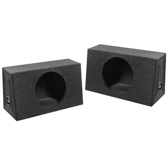 Qpower QBTRUCK110S QBOMB Single 10" Empty Woofer Box Mounts behind seat Pair