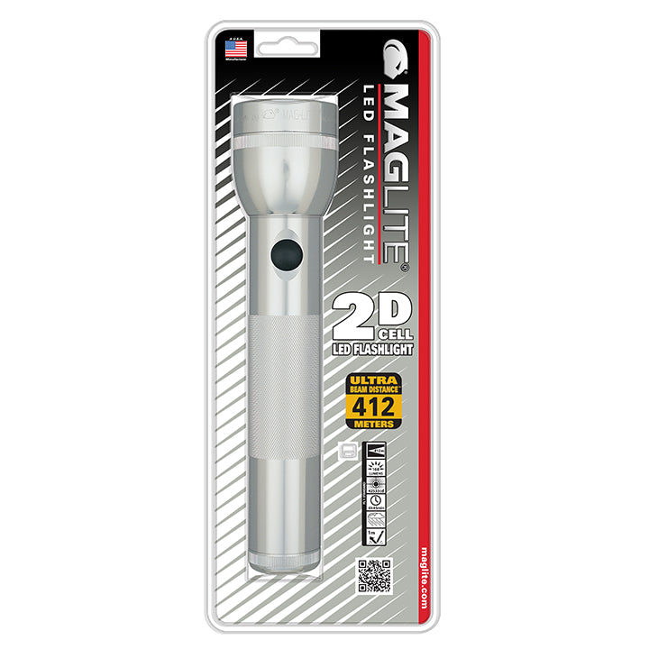 Maglite ST2D106 2 CELL D  LED Silver Flashlight