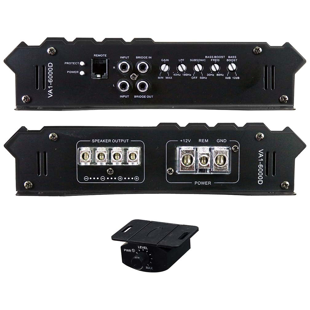 Power Acoustik VA16000D Vertigo Series Monoblock Amplifier 6000W Max