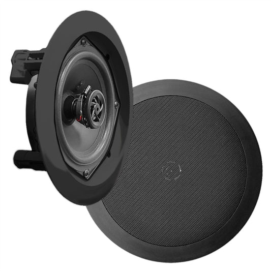 Pyle PDIC81RDBK Black 8" 250 Watt 2 Way Ceiling Mount Speaker pair
