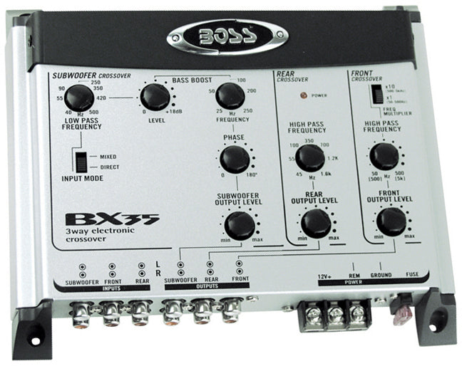 Boss BX35 3 Way electronic Crossover subwoofer input & output