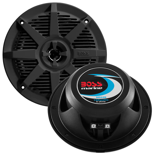 Boss MR52B 5.25" 2-Way Coaxial Marine Speaker 150W Black Pair
