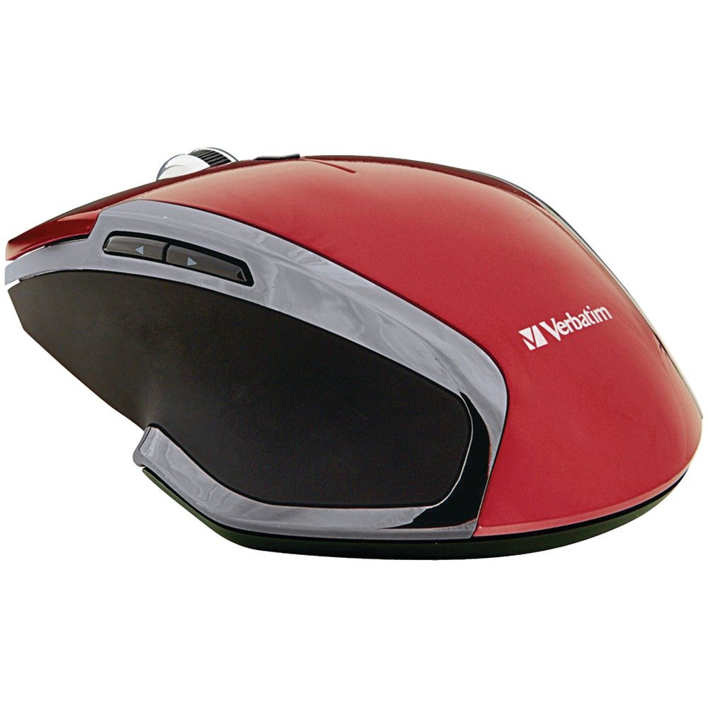 Verbatim 99018 Wireless Notebook 6-Button Deluxe Blue LED Mouse (Red)