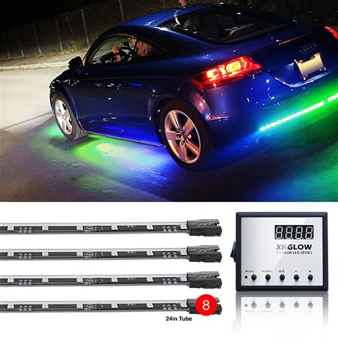 XKGlow XK041006 LED Underbody Light Kit  with 8- 24 Tubes  Multi-Color