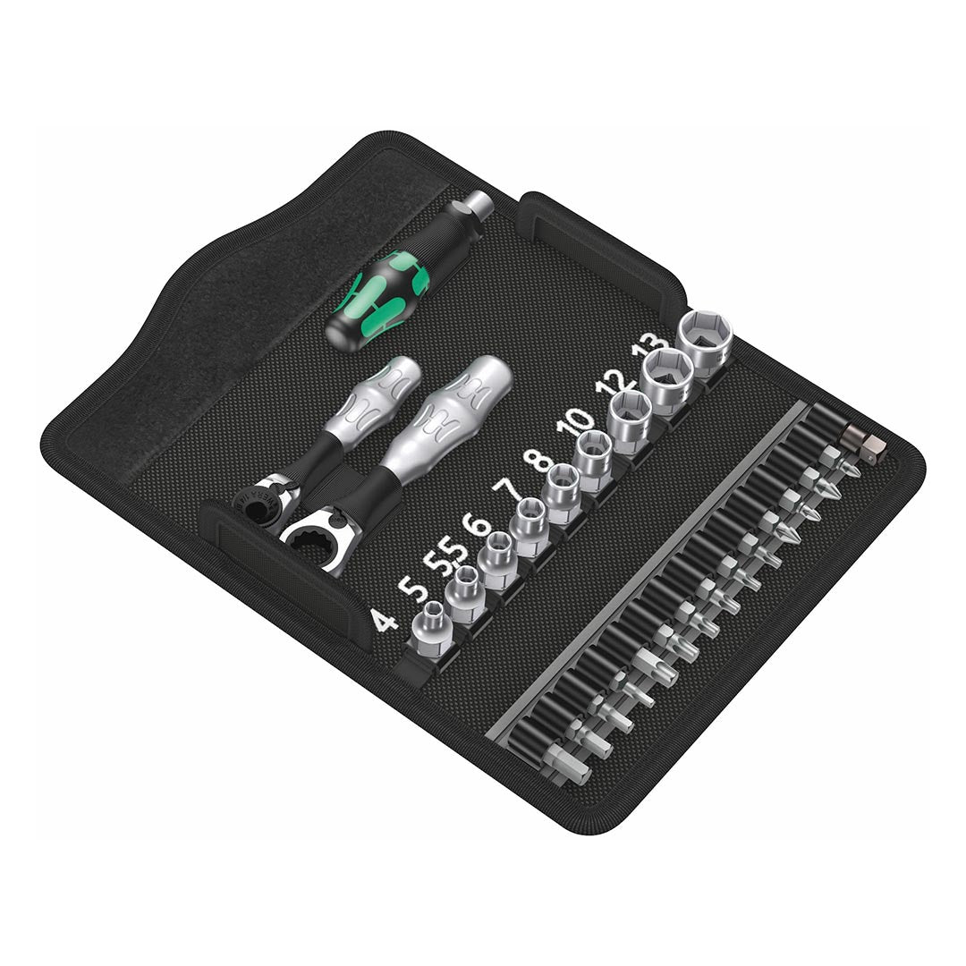 Wera 05135918001 Kompakt Zyklop Mini 2 Metric Socket/Bit Driver Set (27-Piece Set)