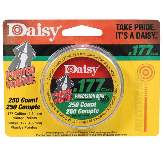 Daisy 987777406 250 ct. Pointed Field Pellets .177 PDQ Silver 4.5 mm *987777446*