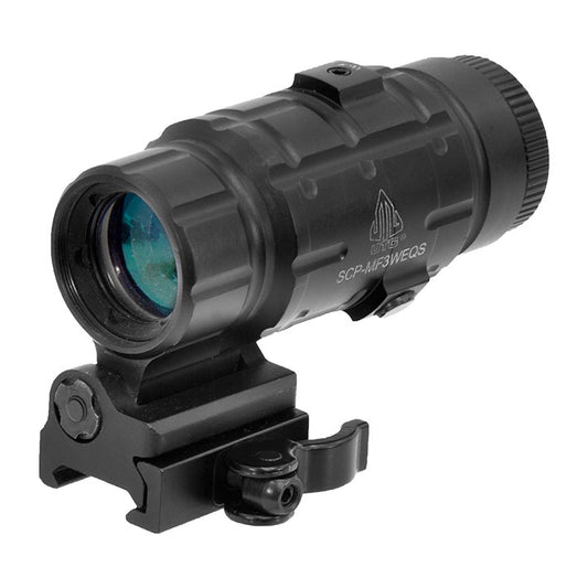 UTG SCPMF3WEQS 3x Magnifier with Flip-to-side QD Mount