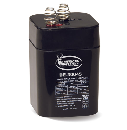 American Hunter DE-30045 6v 5a Spring Top Rechargable Battery